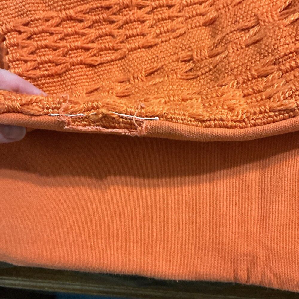 Tommy Bahama Home Cross Weave Canvas Mango Pillow Cover 19 X 19 - See Pics - Picture 9 of 9